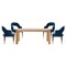 Manhattan Comfort 5-Piece Rockaway 70.86 Dining Set with 4 Carrington Chairs in Natural and Midnight Blue 4-DT02DC089AR-NABL - alternate 7
